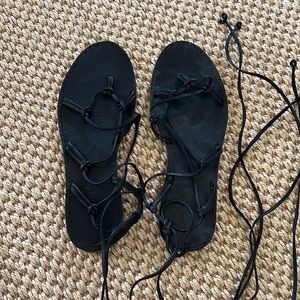 MADEWELL BOARDWALK LACE UP SANDALS